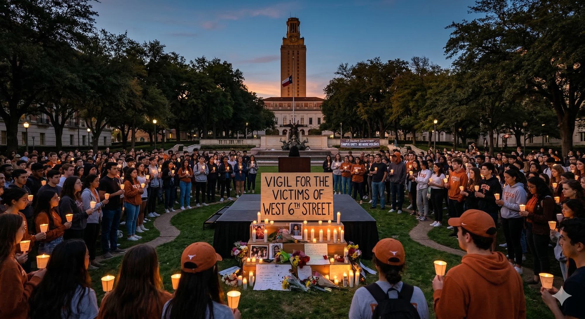 Vol. 3 [UT Stories] UT Community Gathers to Mourn and Demand Change After West Sixth Street Shooting